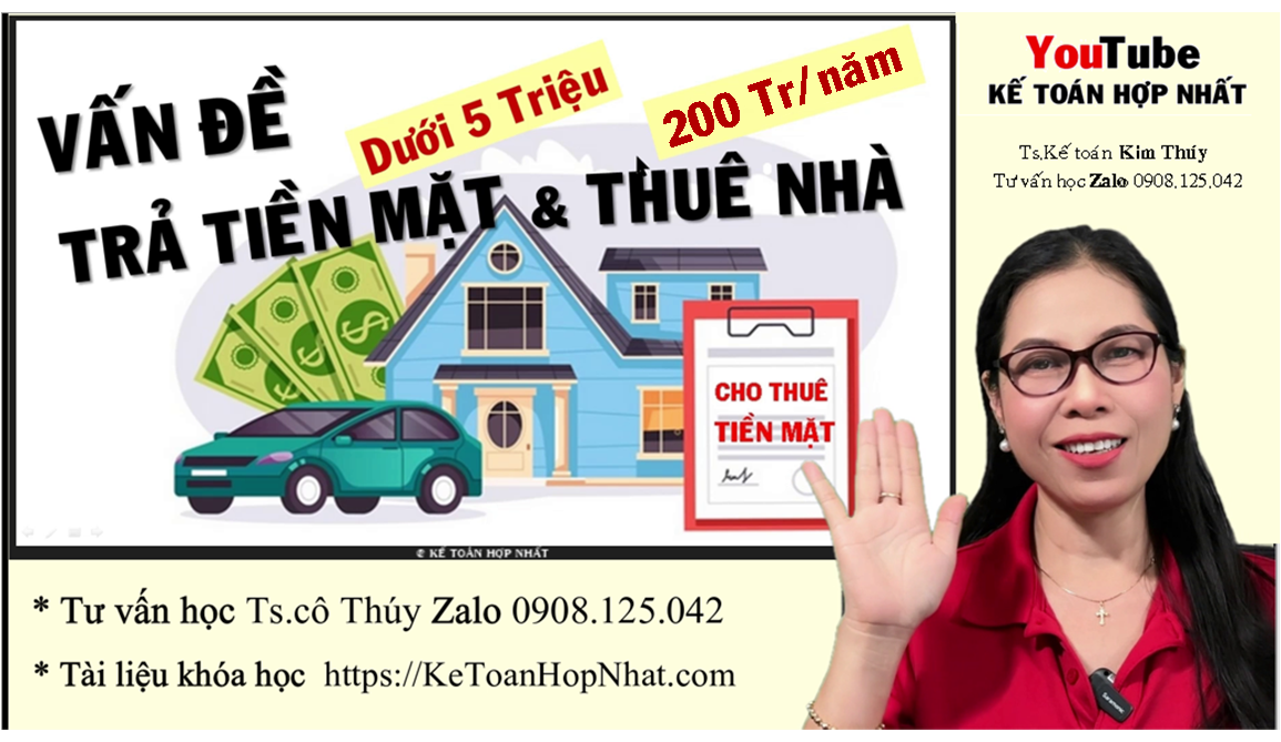 trả tiền mặt dưới 5 triệu