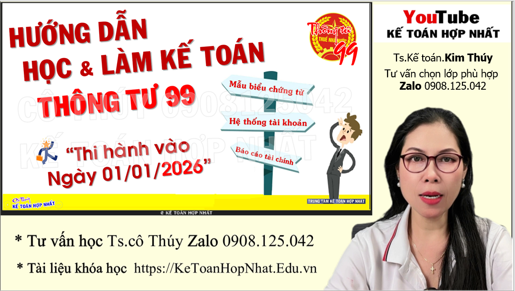 học kế to&aacute;n thực h&agrave;nh th&ocirc;ng tư 99